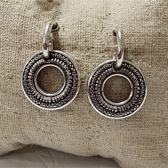 BRIGHTON TUNISIA Dangle Silver Post Earrings - Picture 4 of 7